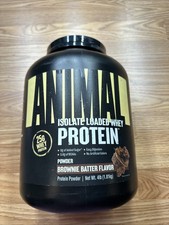 Animal Isolate Loaded Whey Protein Brownie Batter Flavor 4lb Exp 8/27 14.75 per gallon
