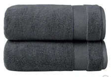 Welspun Purely Organic Towel Sets Dark Gray Organic Cotton OEKO-TEX Absorbent
