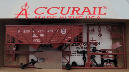 Kit de tolva doble lateral de madera Accurail 2752 escala HO Pennsylvania Railroad PRR | Zustand: New