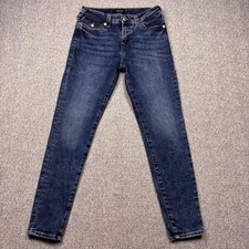 True Religion Women's Jennie Curvy Mid Rise Super Skinny Denim Jeans, Size 28