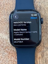 Apple Watch Series 7 45mm aluminium Cellular midnight M/L strap
