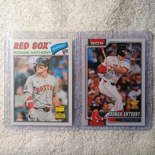 2026 Topps Series 1 & Heritage Roman Anthony (RC) Boston Red Sox 2 Card Lot
