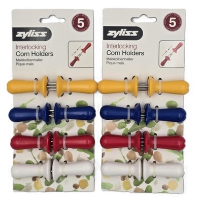Zyliss Corn Cob Holders Keep Hands Clean Interlocking for Easy Storage (8 Pair)