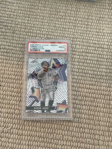 2025 Topps Chrome Cosmic #SF-15 Aaron Judge Starfractor PSA 10