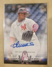 2018 Topps Topps Salute Series 1 Auto Mother's Day Luis Severino #SA-LS Auto