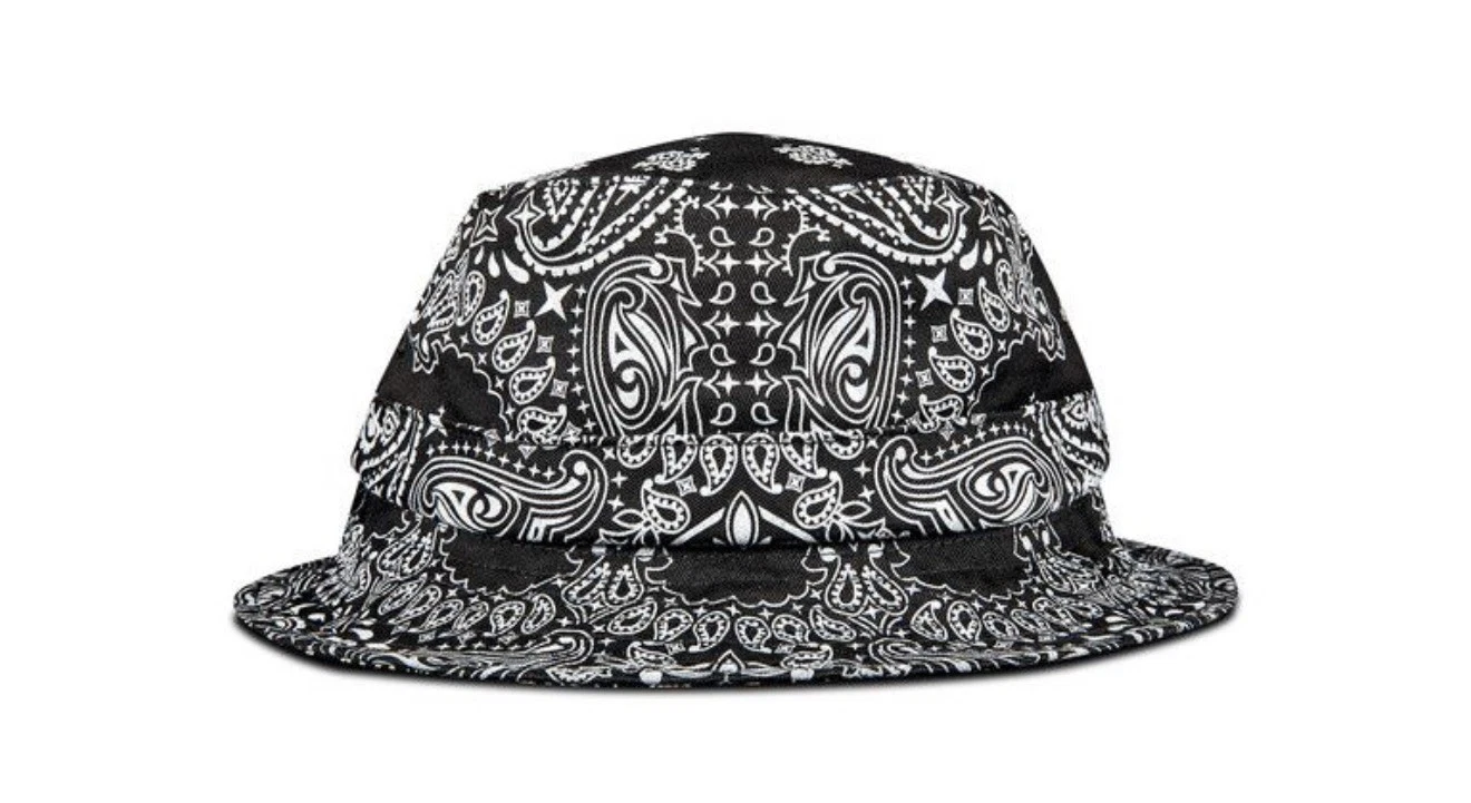 SS21 Supreme Bandana Crusher Black Size Medium / Large M/L Black Bucket Hat New