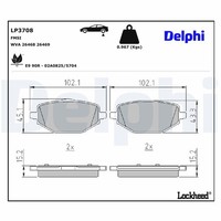 2X Delphi Bremsbelagsatz, Scheibenbremse LP3708 FüR Mitsubishi Renault