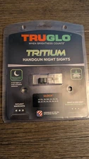 TRUGLO Tritium Night Sights - Green Front/Rear, Glock 17/19/23 & More