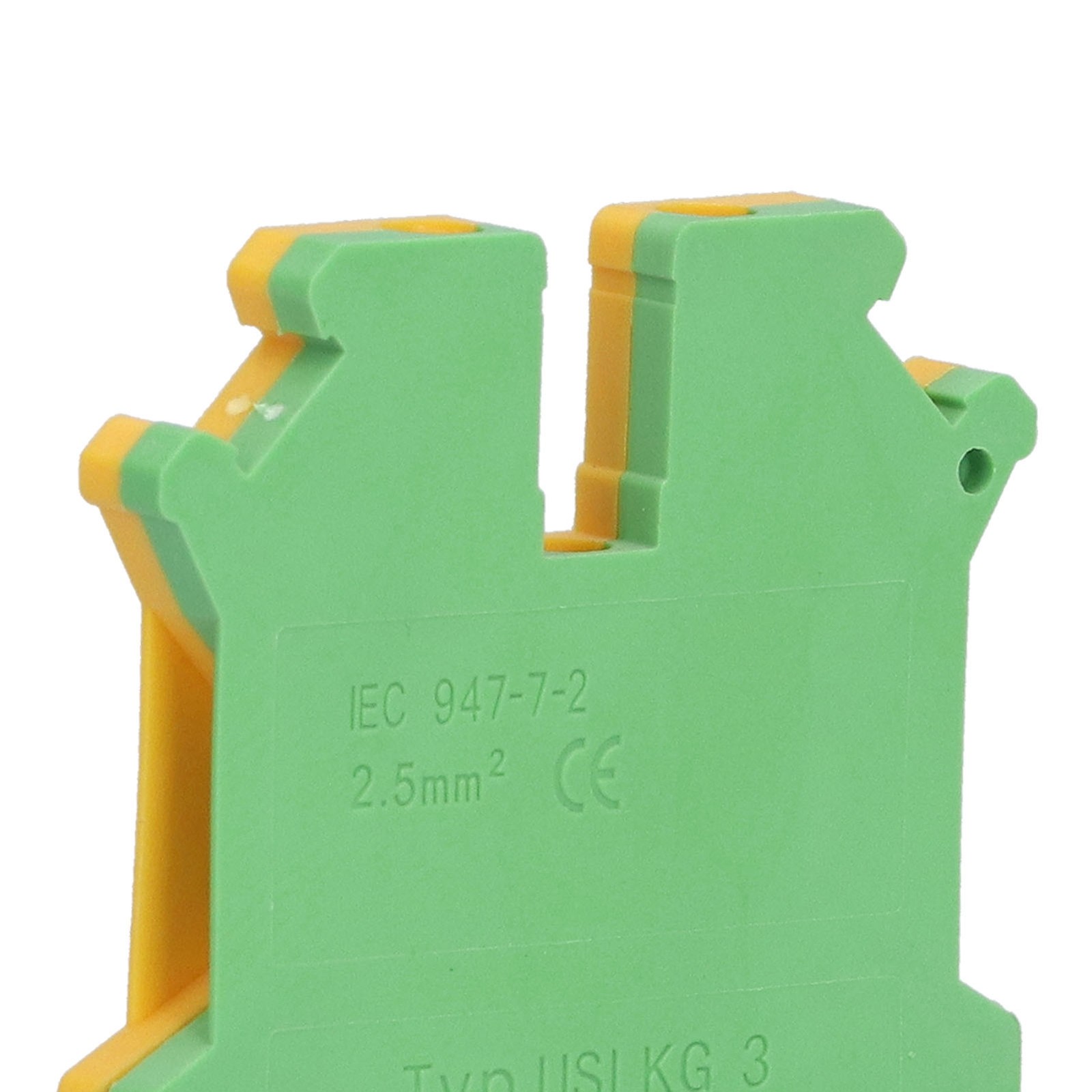 50Pcs/Set TYP USLKG‑3 Grounding Terminal DIN Rail Grounding Earth Terminal