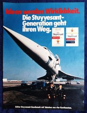 Peter Stuyvesant Zigaretten, originale Werbung aus 1975      mit der Concorde