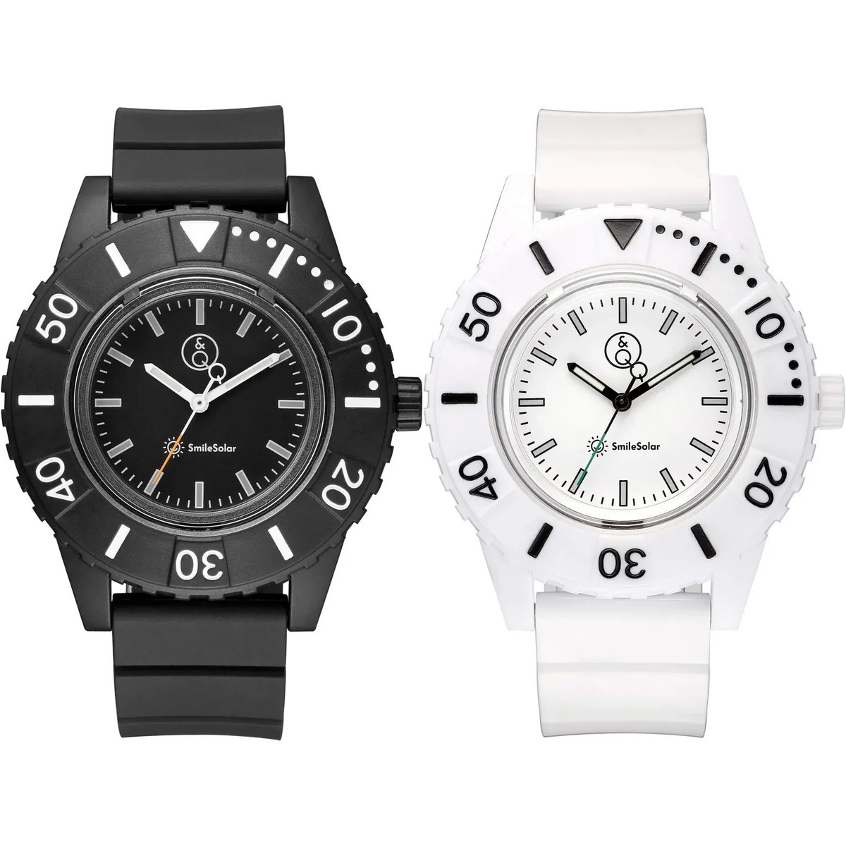 Citizen Q&Q Analog SmileSolar Divers Watch Waterproof Urethane