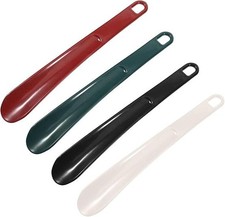 Plastic Shoe Horn Long Handle Set of 4, 9.8 Inch Portable Travel Shoe Horn Aid