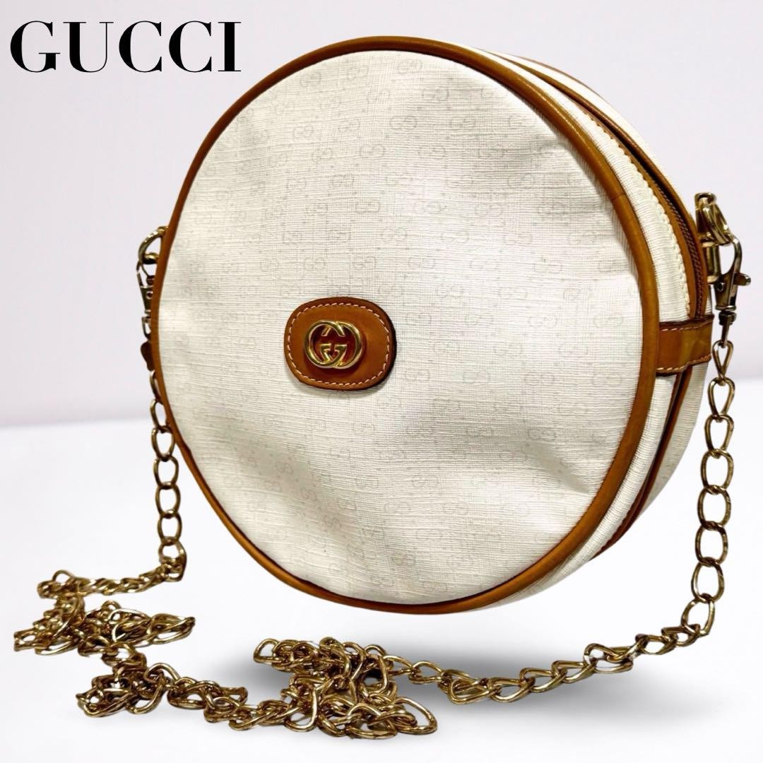 GUCCI Ivory PVC Shoulder Bag Authentic G07243514