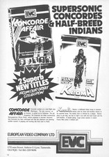 11.5 x 8 Pre Cert Video Advert Keoma & Concorde Affair European Video Co Advert