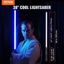 Light Sword 12 RGB Colors 38" Sound Mute Rechargeable Light up Sword