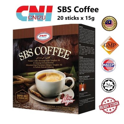 CNI SBS Coffee 20 x 15g | Less Sugar Premix Coffee For Energy & Vitality