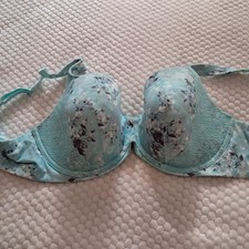 ambrielle underwire bra Floral Blue W/ Lace Plus Size 42DDD
