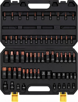 66-Piece Torx Bit & Hex Bit Socket Set: Premium CR-V & S2 Alloy Steel, Star T8-T
