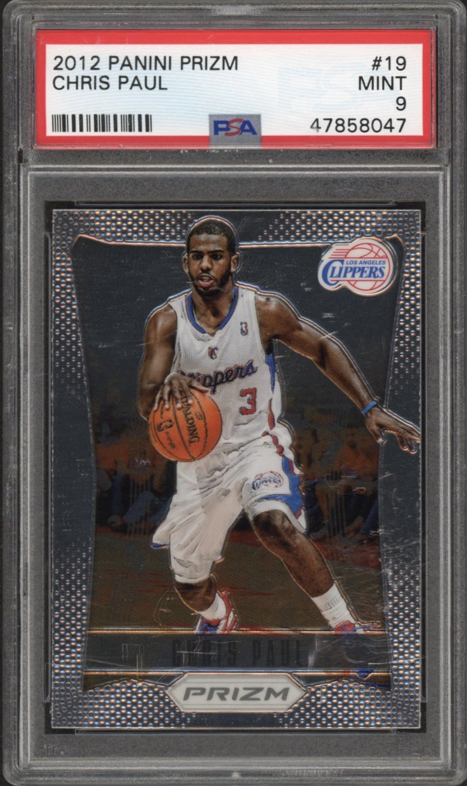 2012 Panini Prizm Chris Paul #19 PSA 9 Mint Los Angeles Clippers