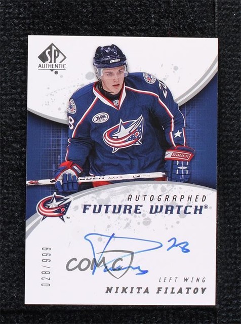 2008-09 SP Authentic Future Watch 28/999 Nikita Filatov #206 Rookie Auto RC