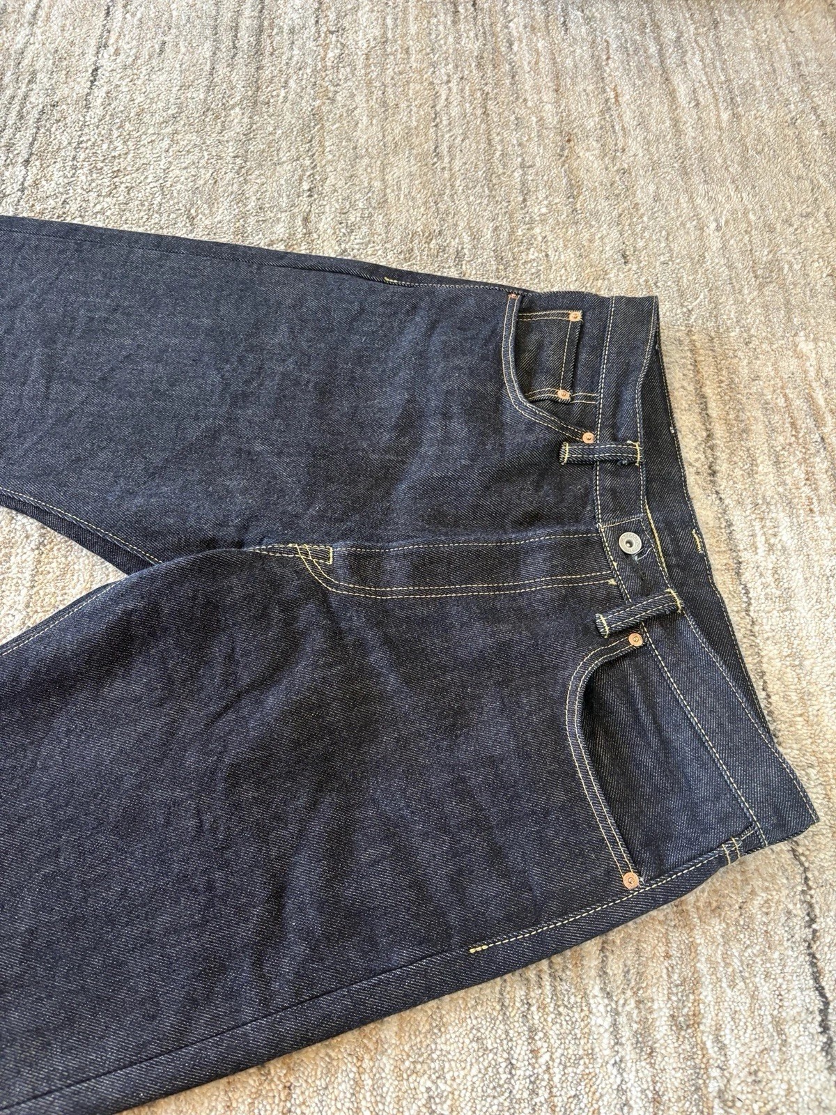 Iron Heart 21oz Selvedge Denim 1955 Vintage Tapered Jeans - Indigo IH-1955S- W36