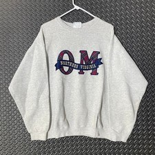 Vintage Northern Virgina Lee Ultra Weight Made In USA Gray Pullover Sweater Sz L