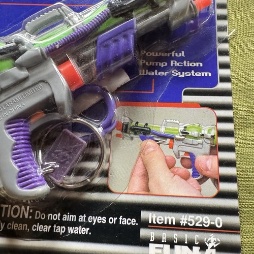 4” Super Soaker MONSTER X KEYCHAIN * NOS Sealed * Vintage 2000 Basic Fun Larami - Picture 4 of 7