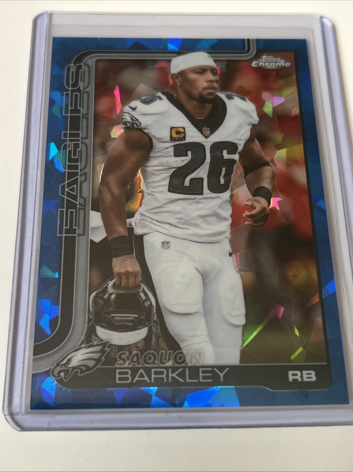2025 Topps Chrome Sapphire Saquon Barkley Image Variation SP VAR #248