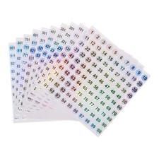 20 Sheets Small Numbered Stickers Laser Mini Self-adhesive Labels