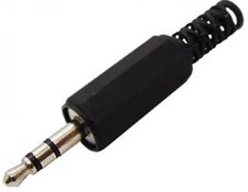 Plug Connector Audio STEREO 3.5mm² Plastic Black JT3002B JKG