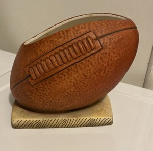 Vintage 1962 Samson Import Co Football Planter caddy holder Ceramic 5270