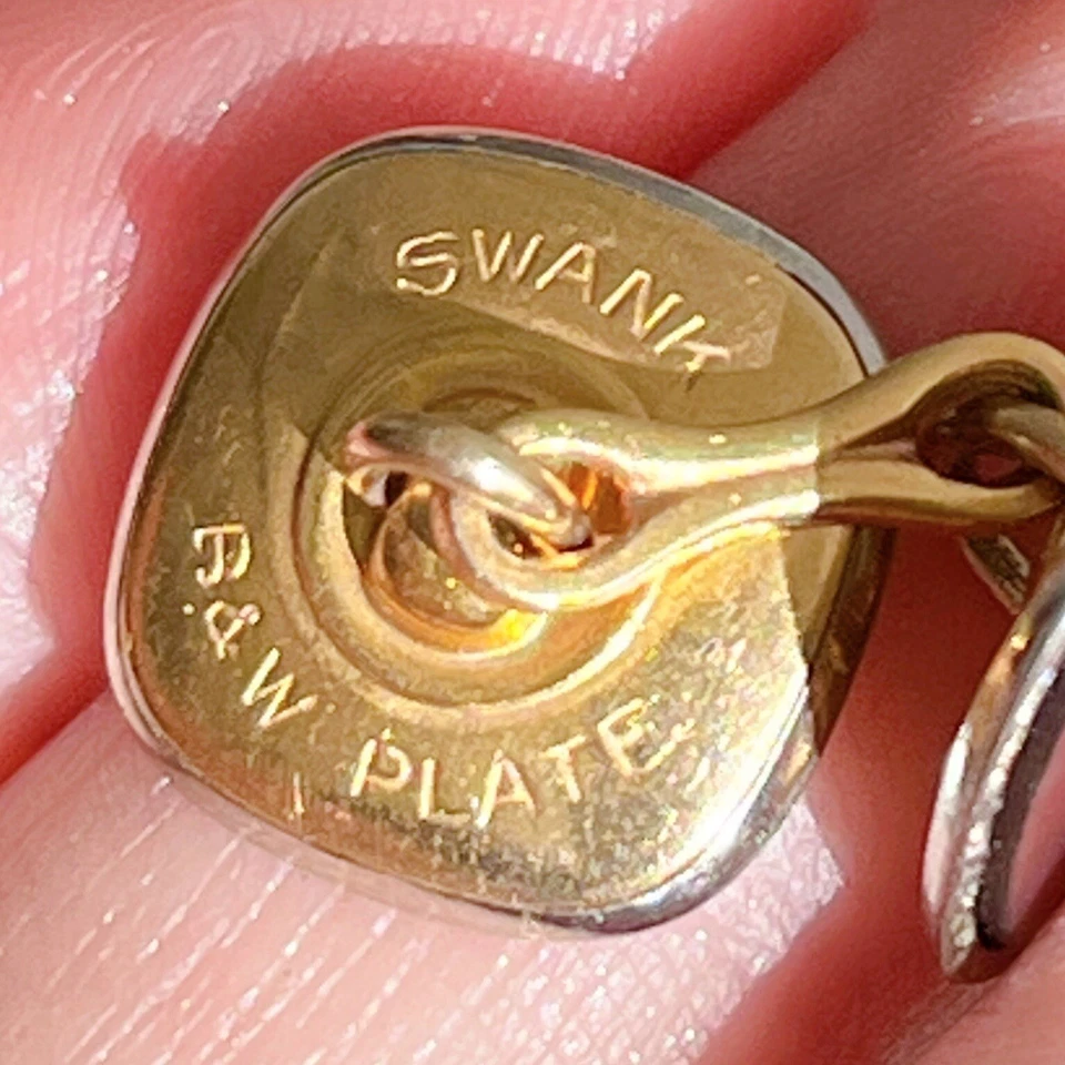 Art Deco Swank Gold-Plate, Abalone Shell, and Pearl Cufflinks With Original Box - Image 4 of 4