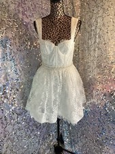 Alice + Olivia Hope Embellished Organza Mini Dress Sz 10 AUTHENTIC NWT