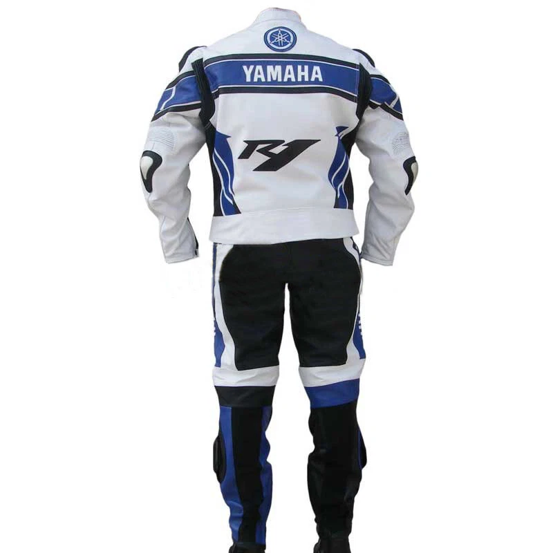 YAMAHA Racing Biker Motorcycle Leather Suit Men Motorbike Leather Jacket Trouser - Image 2 of 3
