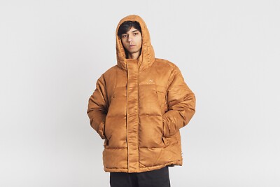 PUMA MMQ Faux Leather Daunenjacke Down Jacket XL Puffer Winterjacke desert NEU