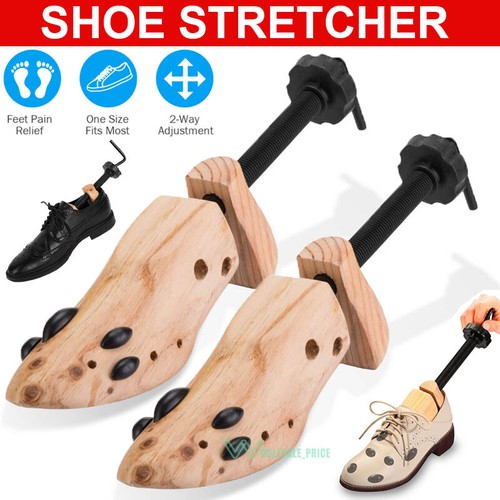 1/2PCS 2-way Wooden Adjustable Shoe Stretcher Expander Men Women Size US 5-13