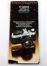 Canon AE-1 Program Genuine - Original Brochure Booklet