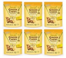 Prince of Peace Ginger Chews Candy Lemon  Natural  4 oz ( 6 Pack )