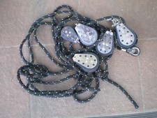 Großschot / Talje / von Harken - von einer 9m langen Trias - Einscheibenblock +