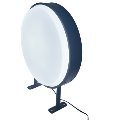 US 20'' Round Illuminate LED Light Box Circular Projecting Lightbox Sign