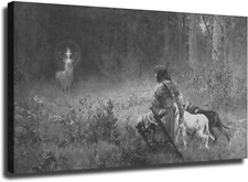 The Vision of St Hubert Poster Wall Painting Canvas Painting Wall Art Poster