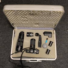 Vintage Minolta X-700 35mm SLR Kit   3 Lenses, Motor Drive, Flash, Case, Manual