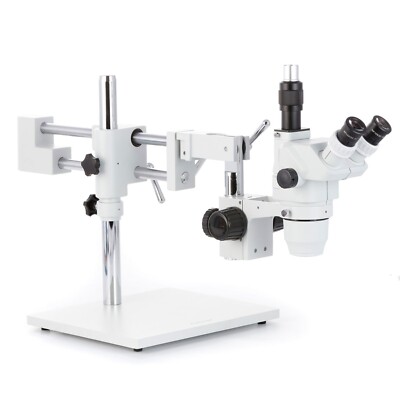 AmScope 6.7X-45X Ultimate Trinocular Stereo Zoom Microscope on 3D Boom Stand