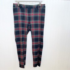 Talbots Black Stewart Tartan Plaid Hampshire Ankle Pants Women  s Size 8P