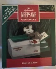 Hallmark Keepsake Ornament 1990 “COPY OF CHEER” Box