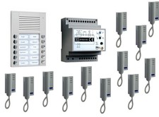 TCS Türsprechanlage 12 Teilnehmer 2-Draht BUS Sprechanlage Komplett