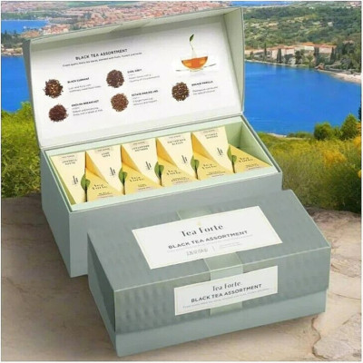 TEA FORTE, ''Assorted Black Tea'' Presentation Box of 20 Tea Infusers, NEW