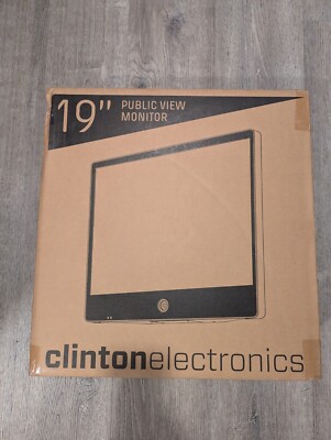 19 in. Public View Monitor -  Clinton Electronics CE-N19 Brand New In A Box CCTV