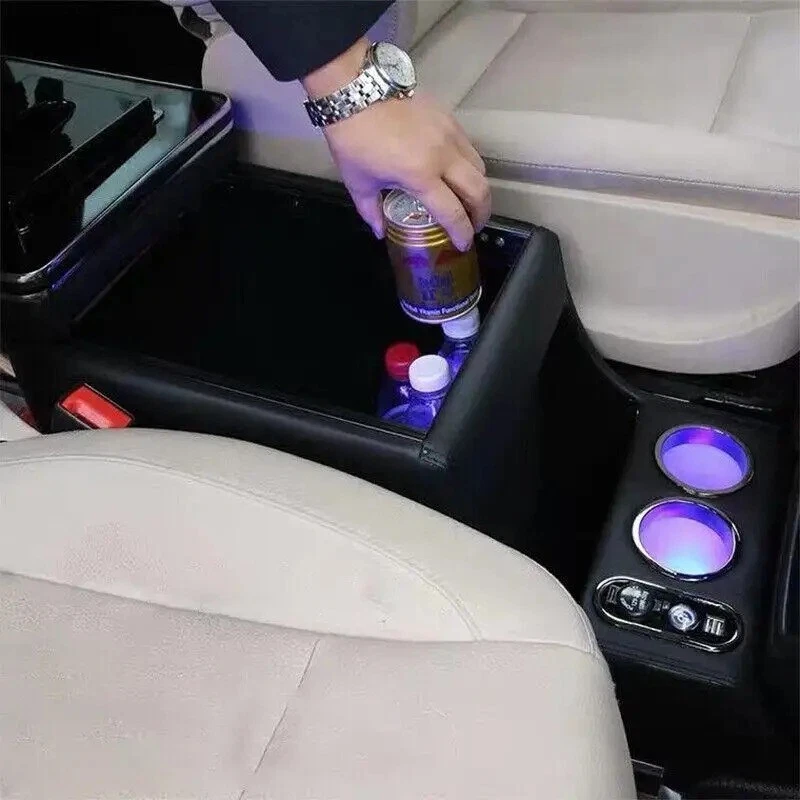 Accoudoir Central Noir Boîte pr MERCEDES Benz Vito W447 DE 2014 à 2023 avec LED - Photo 2/4