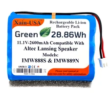 Battery for Altec Lansing IMW888-BLG, IMW888S, IMW888SIMW889N-BLKC, IMW889,